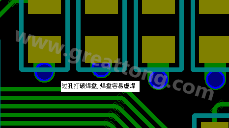 PCB設(shè)計案例分析：過孔破焊盤，造成SMT虛焊