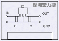 圖3：降壓電路的PCB設(shè)計(jì)示例。