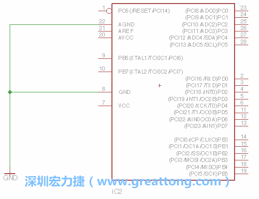 排針的用途是連接微控制器的輸出和輸入，它提供了一個(gè)平臺(tái)給焊線和針腳。