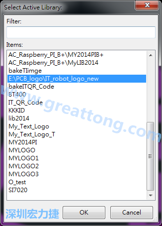若要存到另外一個library 里， 要點選在File->Current library 重新再選擇Active Library， 就可以點選 File->Save Module in Acitve library 