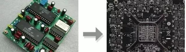 PCBA元器件由大變小，由稀疏到密集的變化趨勢