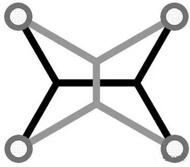 灰色Steiner樹不是最優(yōu)的，但黑色Steiner樹是最優(yōu)的。
